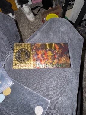 24k Gold Foil Plated Frankenstein Banknote Horror Movie Collectible